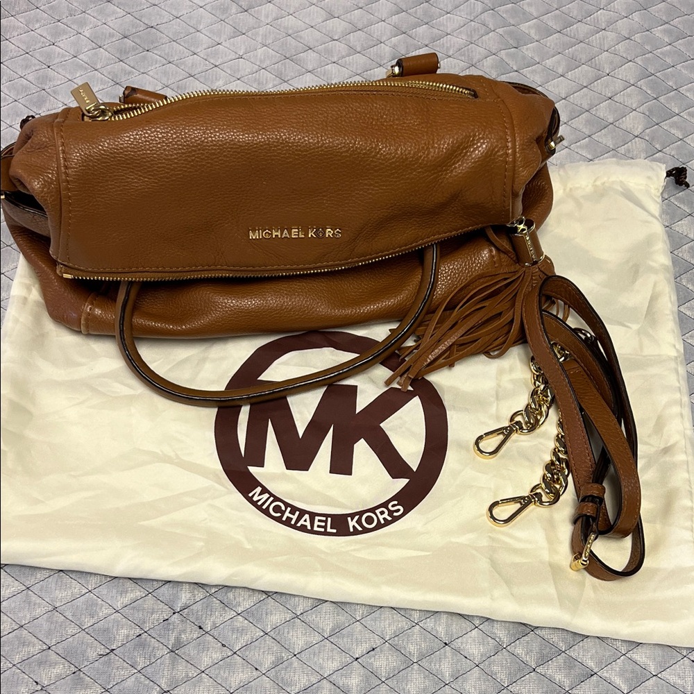 Michael Kors Tan Leather Shoulder Bag